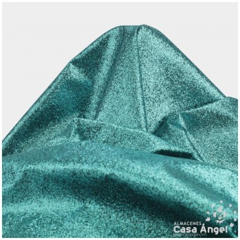 TELA DE PURPURINA VERDE AGUA EXTRA BRILLO 150cm