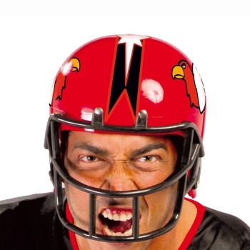 CASCO JUGADOR DE RUGBY ROJO