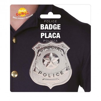 PLACA DE POLICÍA METÁLICA 6cm