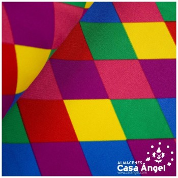 STRETCH ESTAMPADO SERIE FIESTA ROMBOS MULTICOLOR 150cm