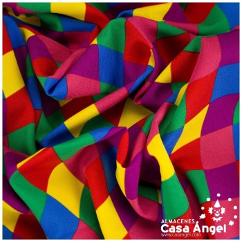 STRETCH ESTAMPADO SERIE FIESTA ROMBOS MULTICOLOR 150cm