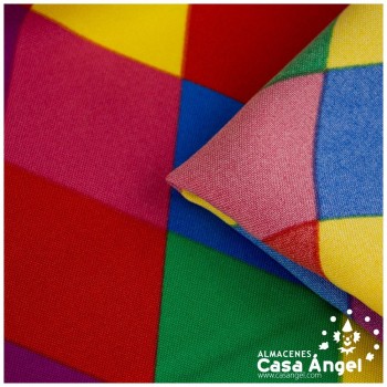 STRETCH ESTAMPADO SERIE FIESTA ROMBOS MULTICOLOR 150cm