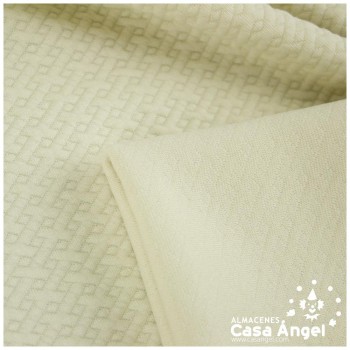 TELA DE PUNTO BEIGE GOFRADA AL HILO SERIE GOOFY 145cm