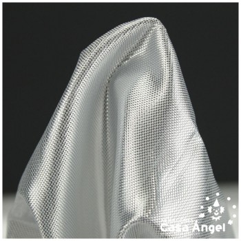 ORGANZA LAMÉ PLATA METALIZADO EXTRA BRILLO SERIE BLOOM 150cm