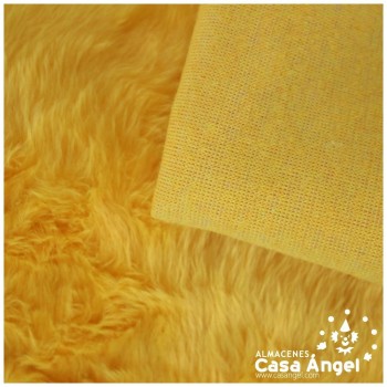 TELA DE PELO CORTO ACRÍLICO AMARILLO HUEVO 150cm