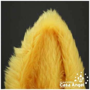 TELA DE PELO CORTO ACRÍLICO AMARILLO HUEVO 150cm