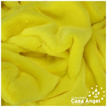 TELA DE PELO CORTO ACRÍLICO AMARILLO CANARIO 150cm