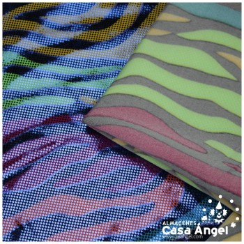 LYCRA ESTAMPADA FOIL ONDAS MULTICOLOR 150cm