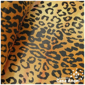 LYCRA ESTAMPADA LEOPARDO CON BRILLO DE FOIL 150cm