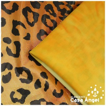 LYCRA ESTAMPADA LEOPARDO CON BRILLO DE FOIL 150cm