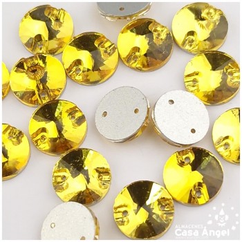 PIEDRA DE CRISTAL CIRCULAR 12mm BOLSA 20uds